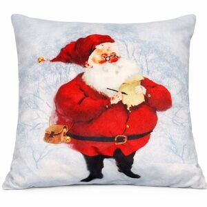 Festive Santa Claus Holiday Pillow set 2 pieces